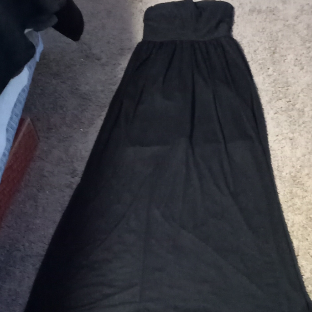 Black strap less honey and rosie dress
